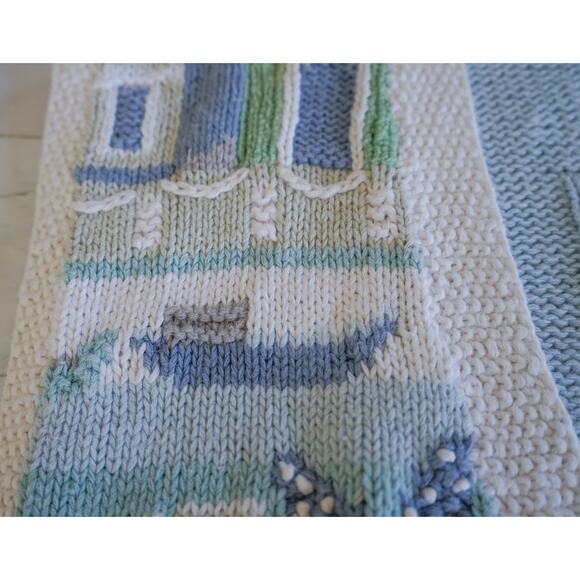 VTG Marisa Christina knit Sea Shore Sweater Vest 2X Cottagecore Whimsy Nautical - Picture 8 of 16